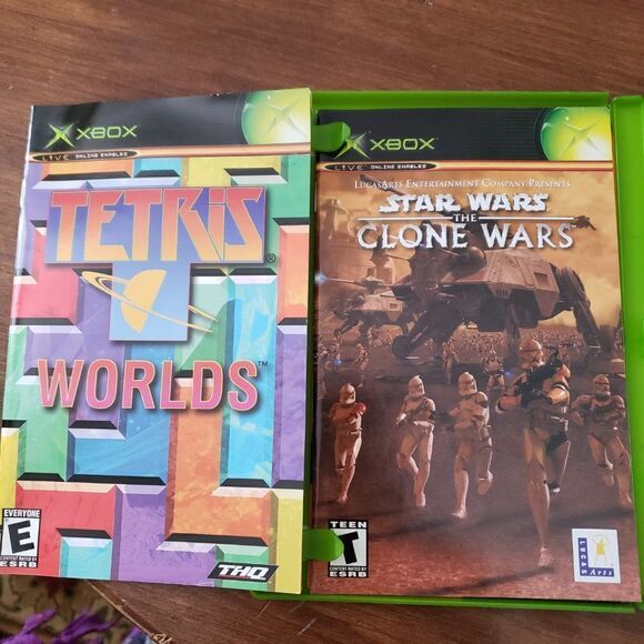 Star Wars The Clone Wars Tetris Worlds Combo Original XBOX Complete works - Picture 3 of 5